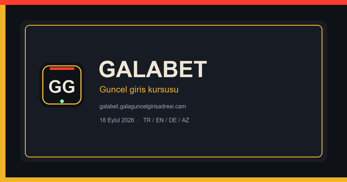 Galabet aktuelles Login Cover